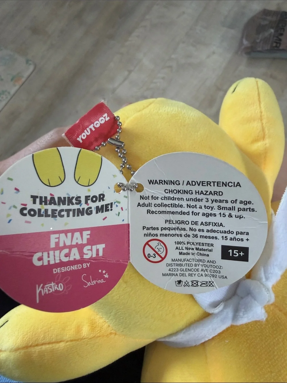 Yellow Plush Chick Pet Toy with 'LET'S EAT!!!' Bib